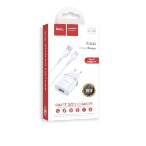 Cargador + Cable Hoco C12Q Tipo C (18W)