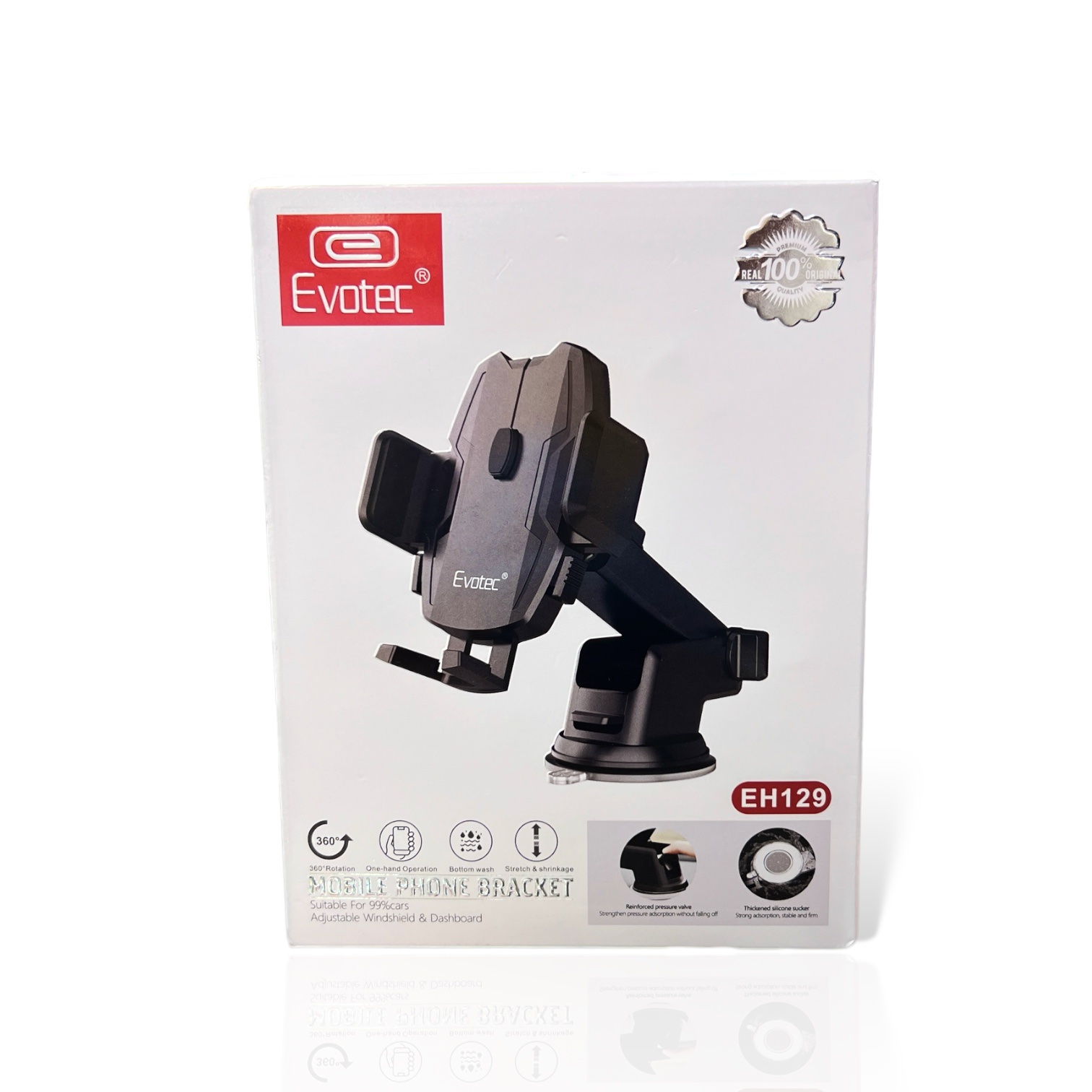 Soporte celular para auto adhesivo Tenaza Evotec