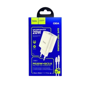Cargador HOCO C80A 20W iPhone