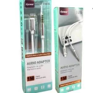 Adaptador Lightning a 3.5mm macho D-Power
